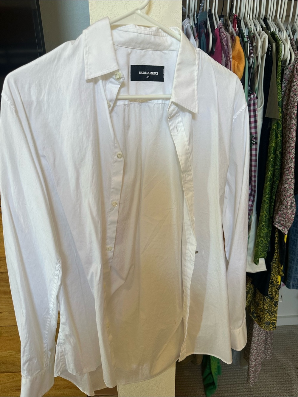 DSQUARED2 White Men's Button-Up Dress Shirt